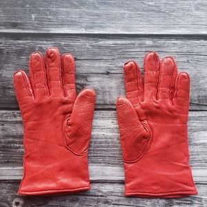 Red Leather Gloves